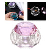 Nail Art Dappen Dish Bowl Crystal Glassware with Lid for Nailart  pink