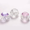 Nail Art Dappen Dish Bowl Crystal Glassware with Lid for Nailart  pink