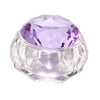 Nail Art Dappen Dish Bowl Crystal Glassware with Lid for Nailart  purple