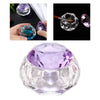 Nail Art Dappen Dish Bowl Crystal Glassware with Lid for Nailart  purple