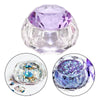 Nail Art Dappen Dish Bowl Crystal Glassware with Lid for Nailart  purple