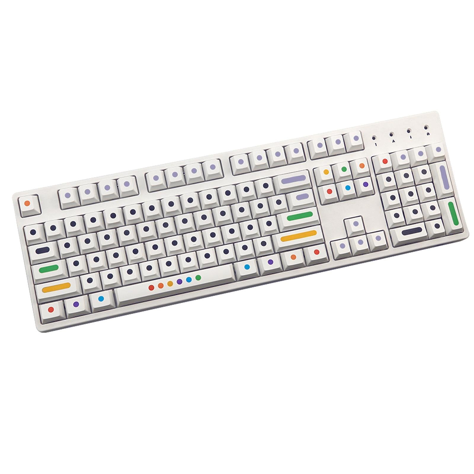 136 Key Mechanical Switch Keyboard Keycaps PBT Keycaps Dustproof  White