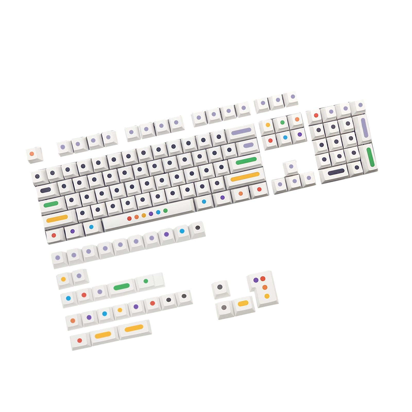 136 Key Mechanical Switch Keyboard Keycaps PBT Keycaps Dustproof  White