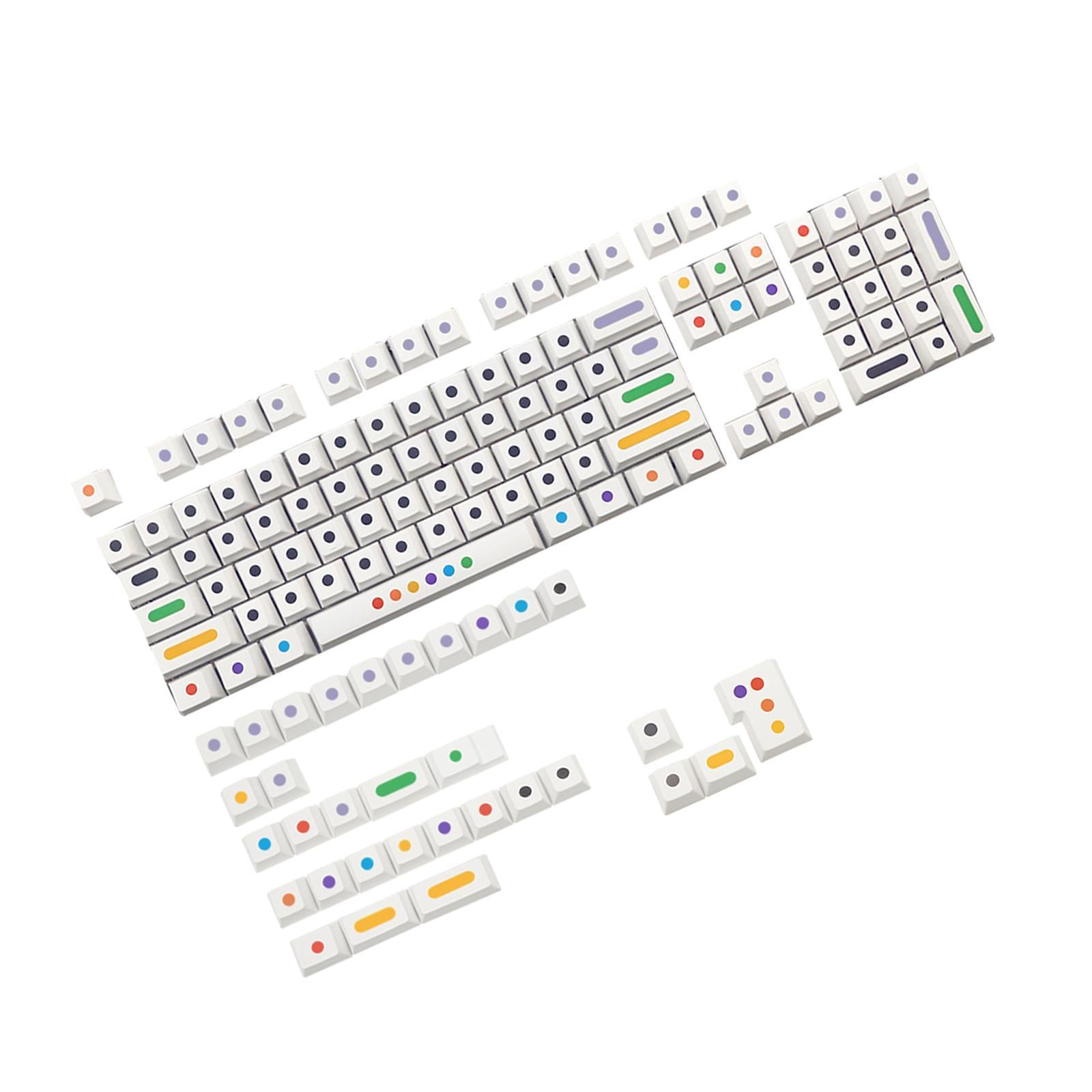 136 Key Mechanical Switch Keyboard Keycaps PBT Keycaps Dustproof  White