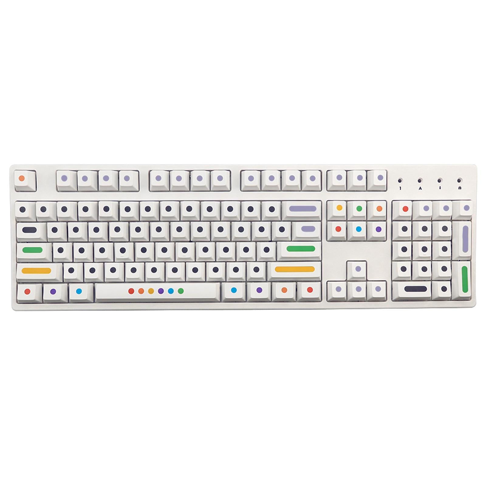 136 Key Mechanical Switch Keyboard Keycaps PBT Keycaps Dustproof  White