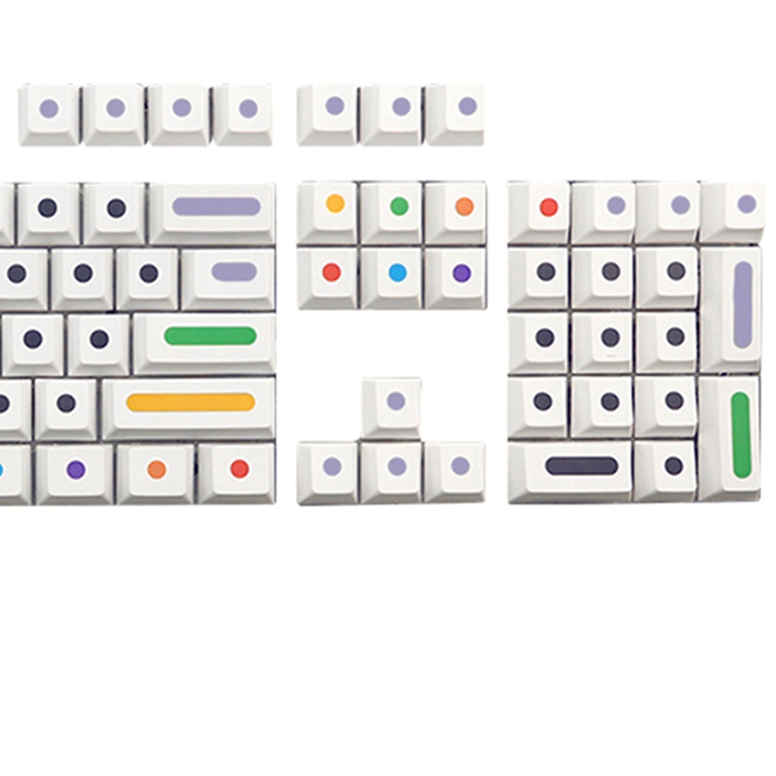 136 Key Mechanical Switch Keyboard Keycaps PBT Keycaps Dustproof  White