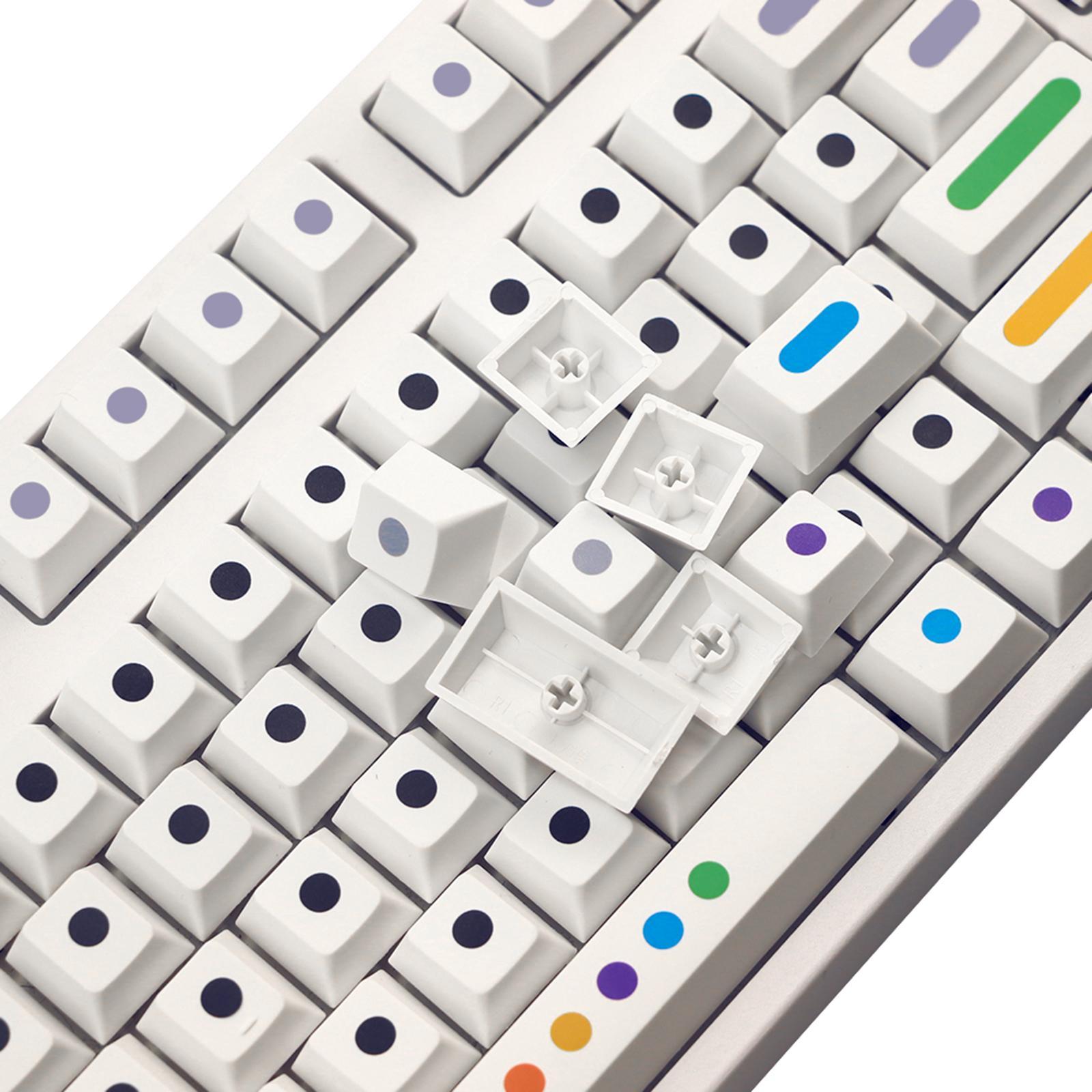 136 Key Mechanical Switch Keyboard Keycaps PBT Keycaps Dustproof  White