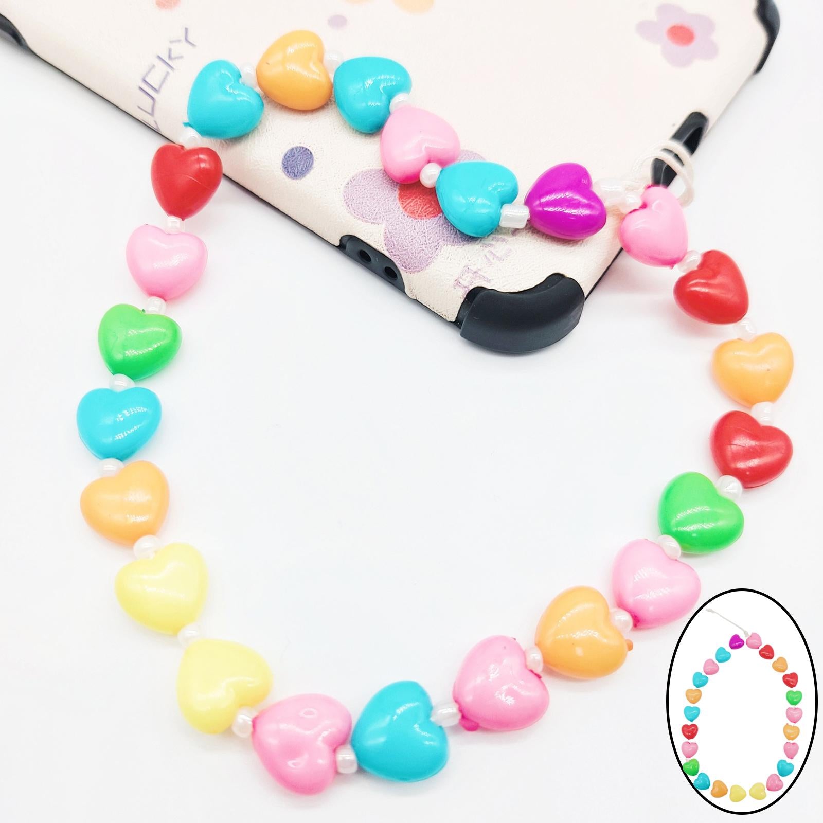 Resin Phone Chain Strap Lanyard Phone Wrist Strap Keychain for Women Girls