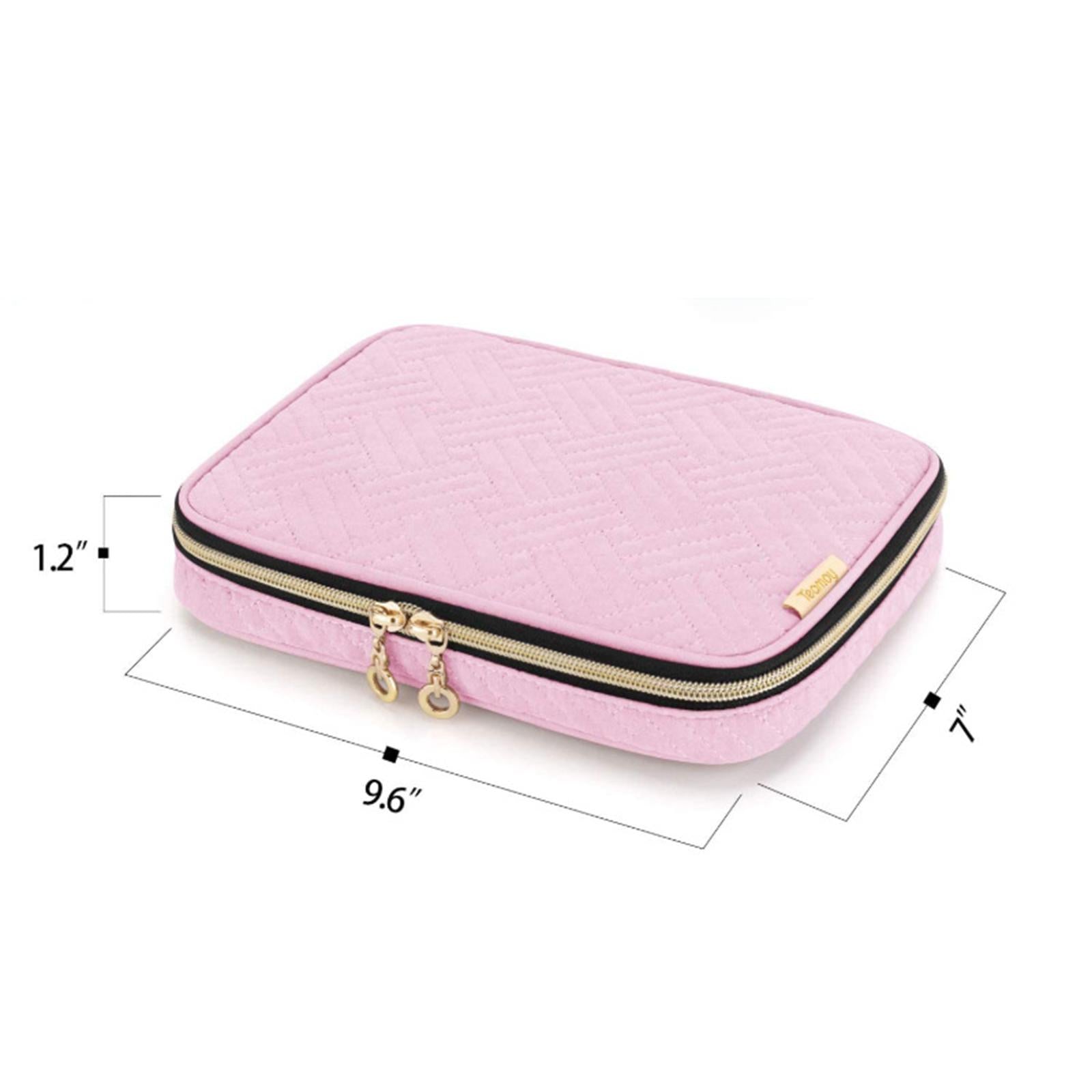 Travel Portable 12 Watch Bands Accessories Storage Case Holder Pink