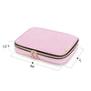 Travel Portable 12 Watch Bands Accessories Storage Case Holder Pink