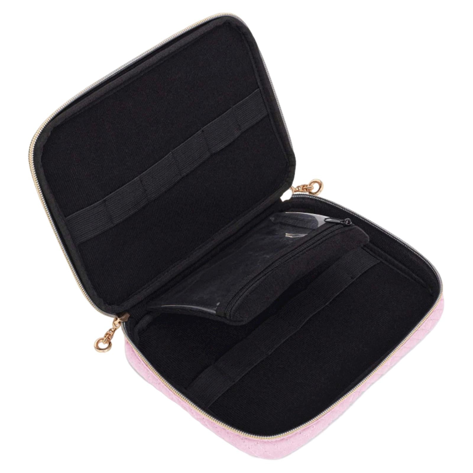 Travel Portable 12 Watch Bands Accessories Storage Case Holder Pink