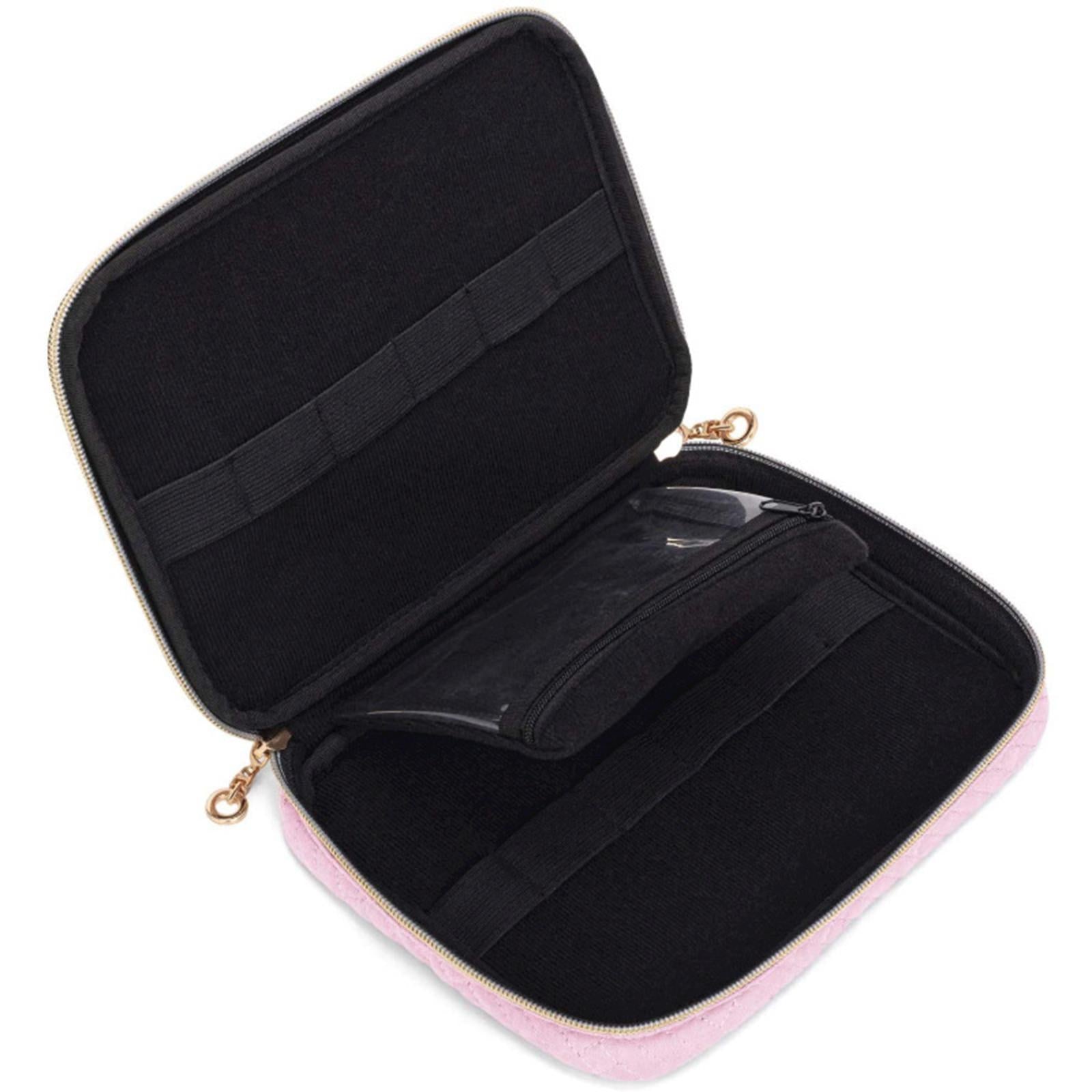 Travel Portable 12 Watch Bands Accessories Storage Case Holder Pink