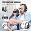 RGB Gaming Headset w/Mic RGB LED Headphones Stereo Bass Black camouflage