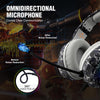 RGB Gaming Headset w/Mic RGB LED Headphones Stereo Bass Black camouflage