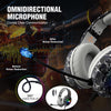 RGB Gaming Headset w/Mic RGB LED Headphones Stereo Bass Black camouflage