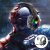 RGB Gaming Headset w/Mic RGB LED Headphones Stereo Bass Black camouflage