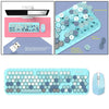 2.4GHz Wireless Keyboard and Mouse set for Mac PC/Laptop Blue Mixed Color