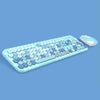 2.4GHz Wireless Keyboard and Mouse set for Mac PC/Laptop Blue Mixed Color