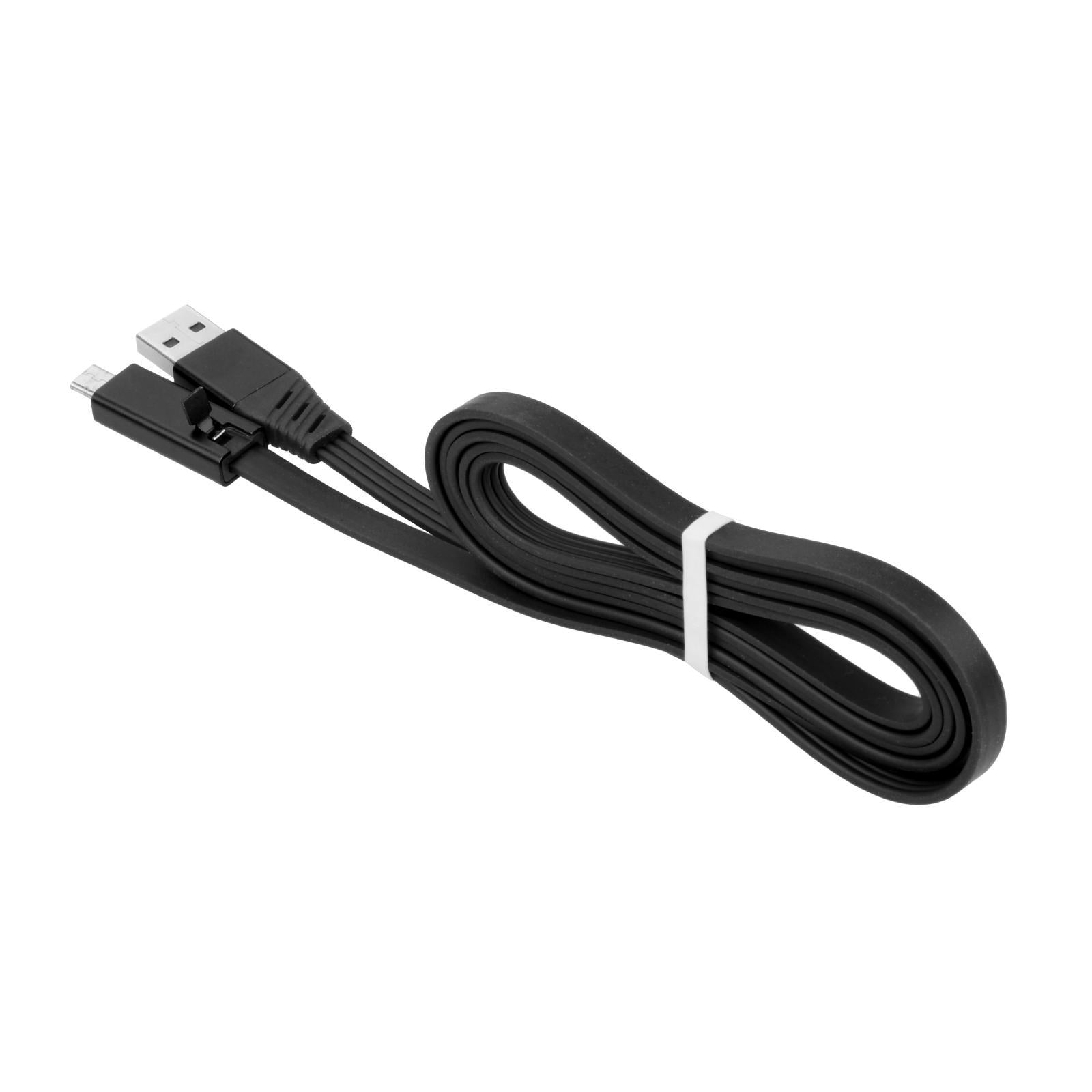 Reusable USB Date Cable 1.5m Recycling Data Sync Cord Micro USB Black