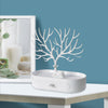 Jewelry Deer Tree Stand Display Necklace Earring Holder Home Decor White