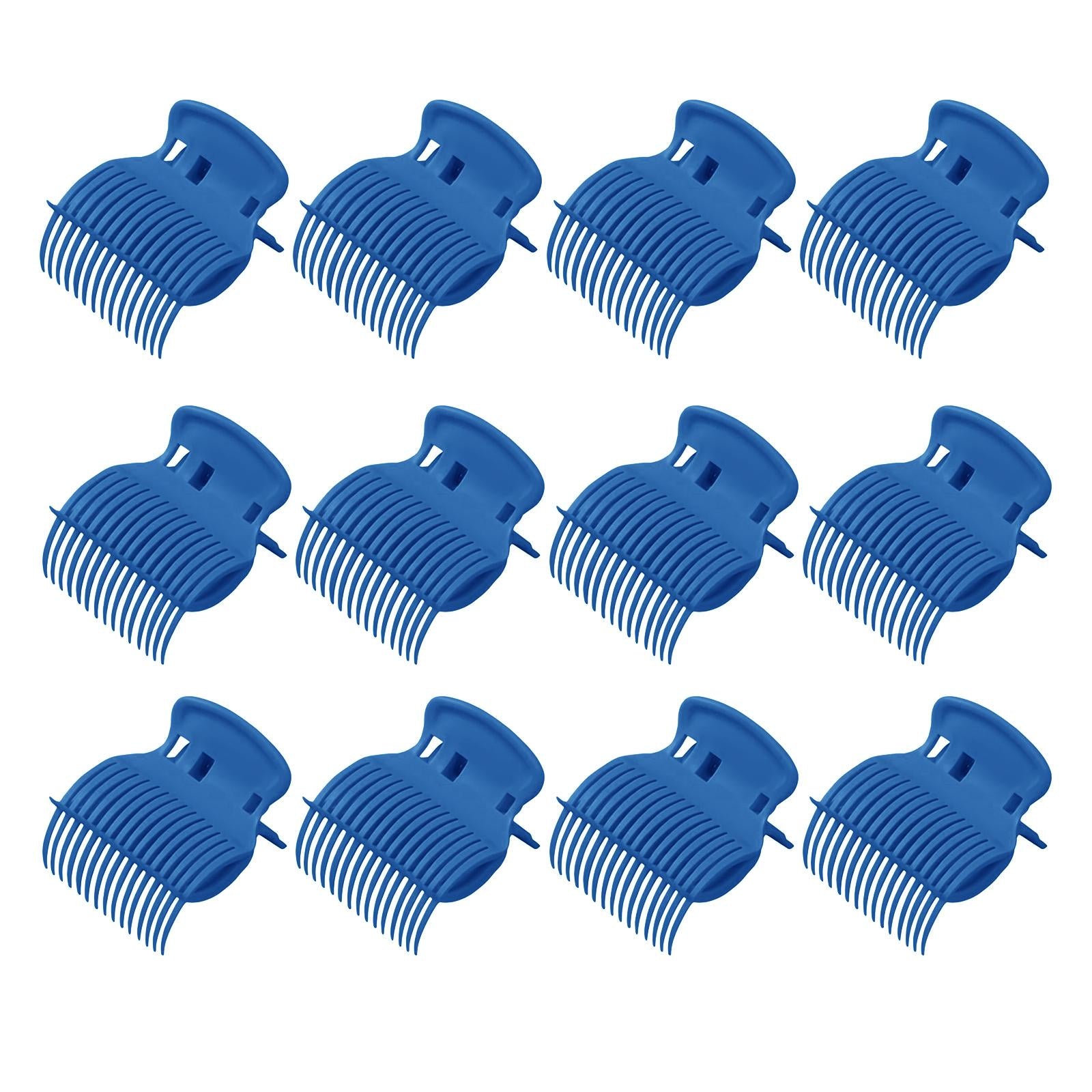 12Pcs Hot Roller Clips Beauty Tools for Women Girls Short Long Hair Blue