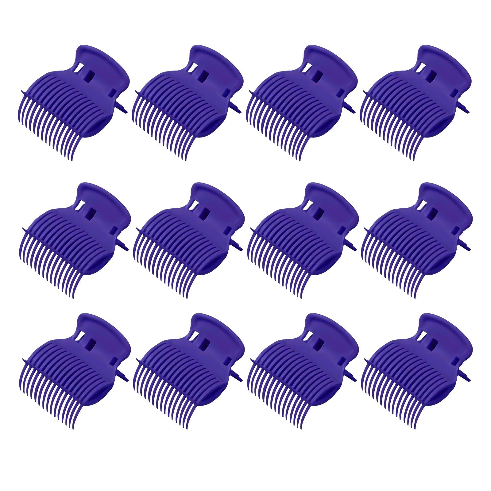 12Pcs Hot Roller Clips Beauty Tools for Women Girls Short Long Hair Purple