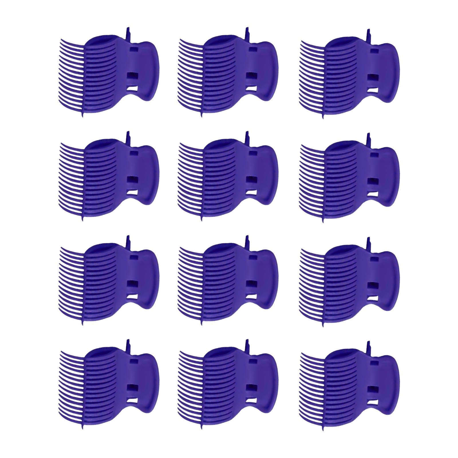 12Pcs Hot Roller Clips Beauty Tools for Women Girls Short Long Hair Purple