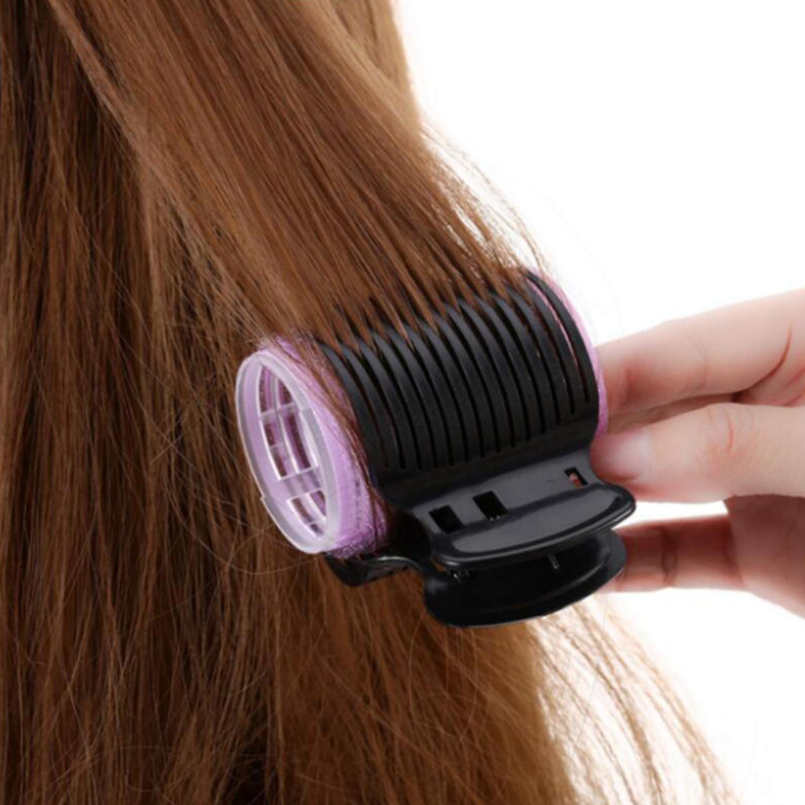 12Pcs Hot Roller Clips Beauty Tools for Women Girls Short Long Hair Purple