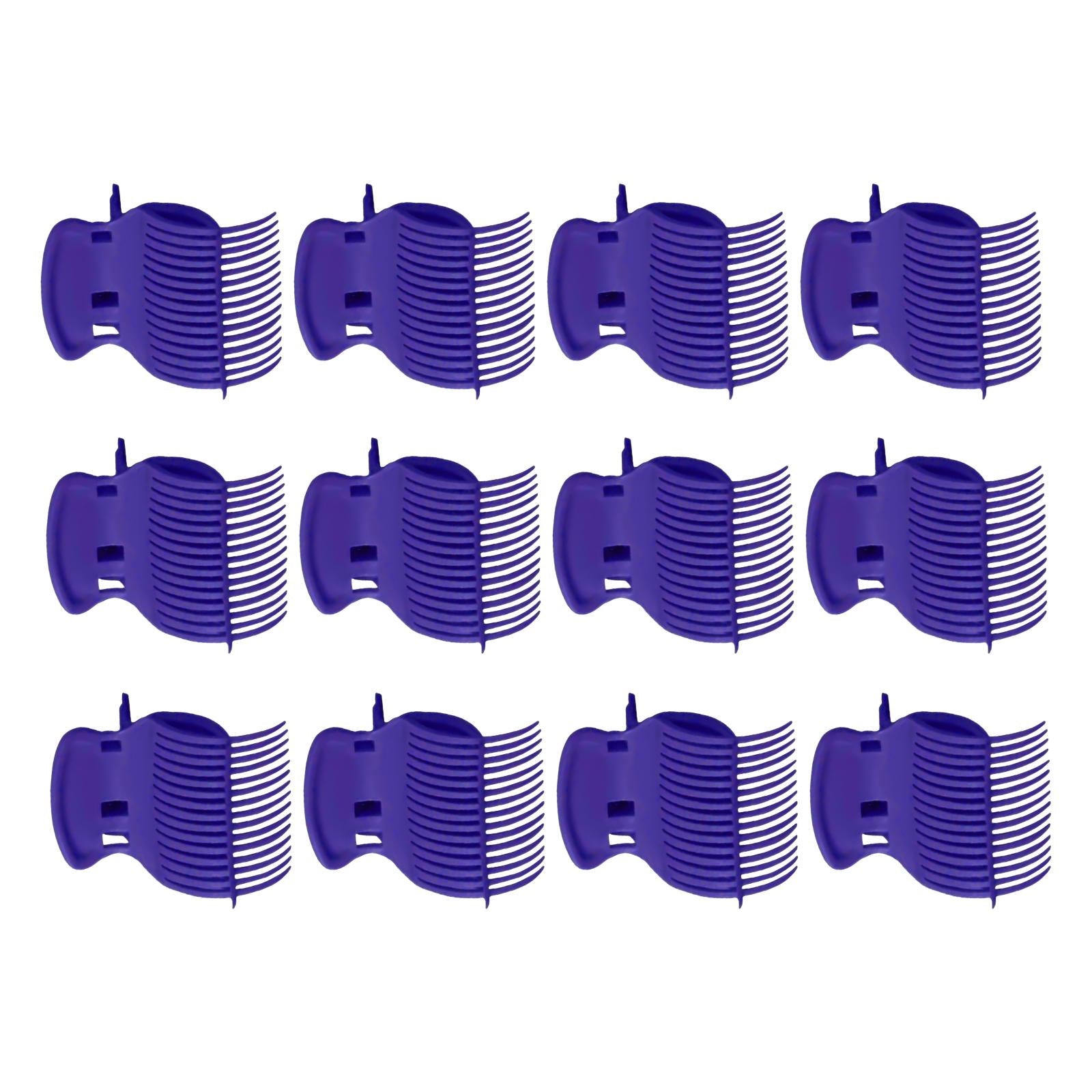 12Pcs Hot Roller Clips Beauty Tools for Women Girls Short Long Hair Purple