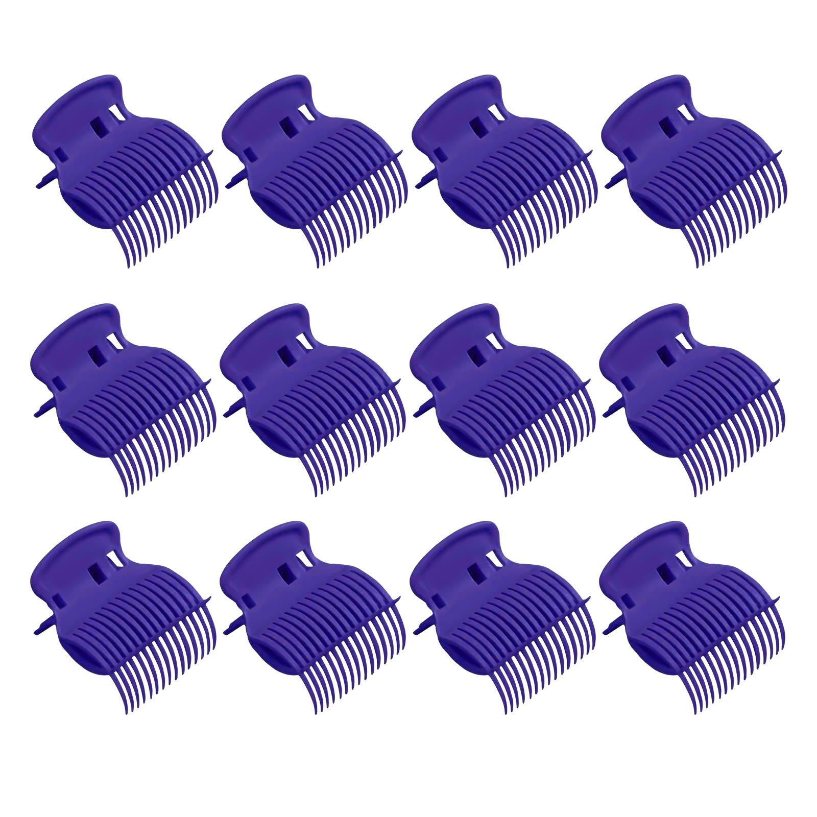 12Pcs Hot Roller Clips Beauty Tools for Women Girls Short Long Hair Purple