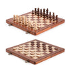 15 Inches Wooden Chess & Checkers Family Travel Board Game for Kids Adults