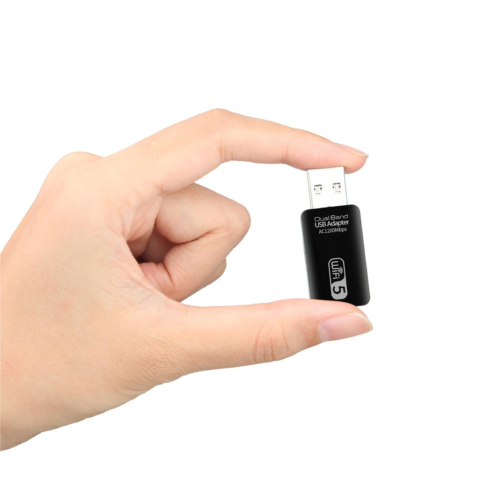 Portable USB WiFi Dongle Dual Band Dongle 1200 Mbps Home Network Card