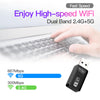 Portable USB WiFi Dongle Dual Band Dongle 1200 Mbps Home Network Card