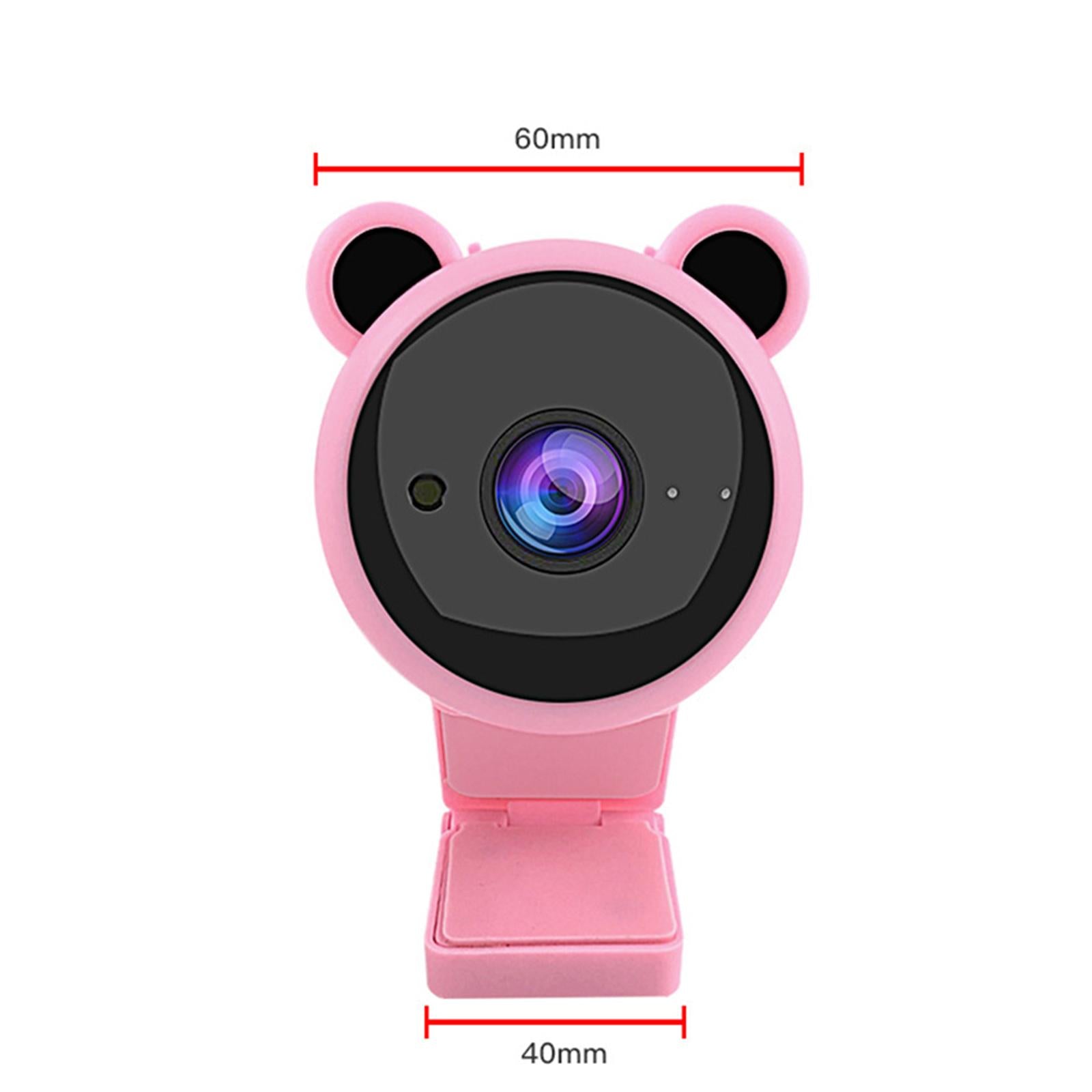 HD Webcam with Mic USB Web Camera 30FPS for Video Live Streaming PC Cam Pink