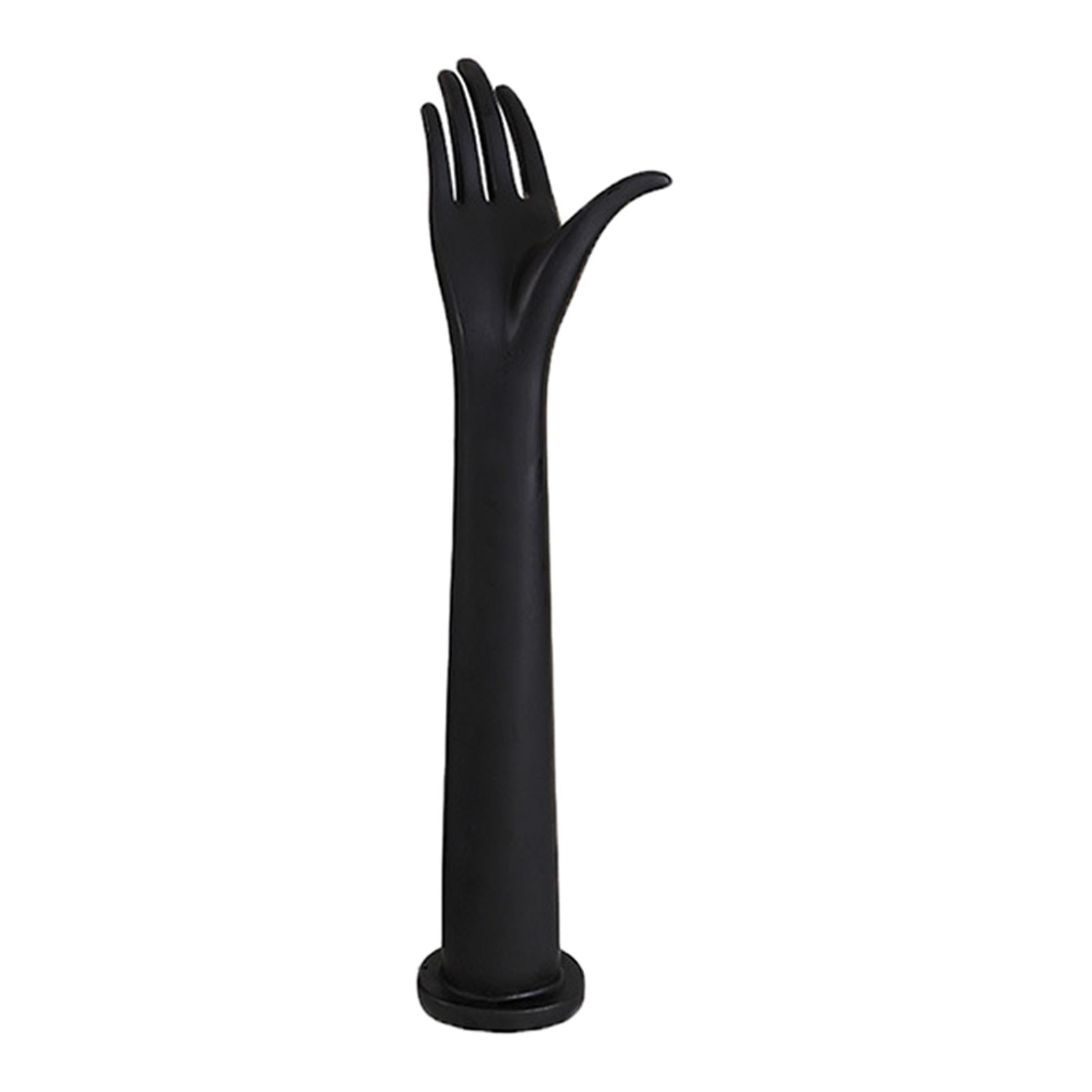 Woman Mannequin Hand Model for Jewelry Watch Glove Holder Black Long