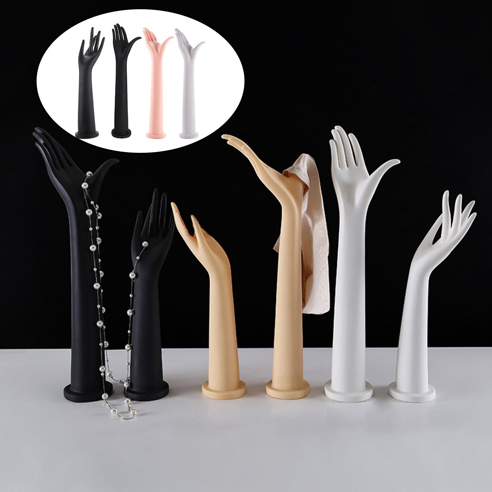 Woman Mannequin Hand Model for Jewelry Watch Glove Holder Black Short