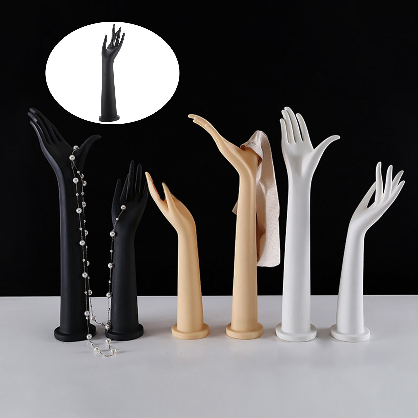 Woman Mannequin Hand Model for Jewelry Watch Glove Holder Black Short