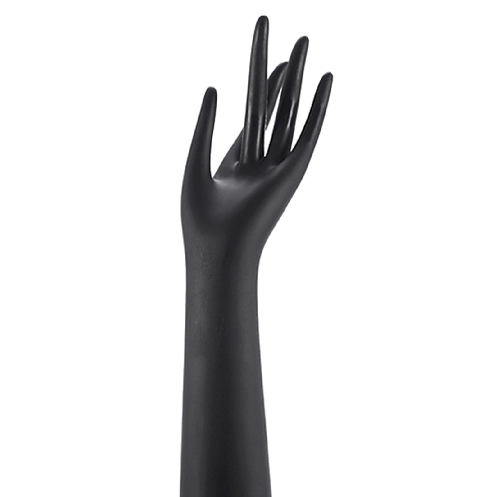 Woman Mannequin Hand Model for Jewelry Watch Glove Holder Black Short