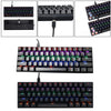 Mechanical Gaming Keyboard 61 Keys Dual-mode Backlit for PC  Black