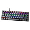 Mechanical Gaming Keyboard 61 Keys Dual-mode Backlit for PC  Black Red shaft