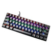 Mechanical Gaming Keyboard 61 Keys Dual-mode Backlit for PC  Black Red shaft