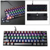 Mechanical Gaming Keyboard 61 Keys Dual-mode Backlit for PC  Black Red shaft