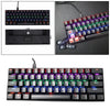 Mechanical Gaming Keyboard 61 Keys Dual-mode Backlit for PC  Black Red shaft