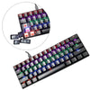 Mechanical Gaming Keyboard 61 Keys Dual-mode Backlit for PC  Black Red shaft