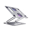 Adjustable Metal Laptop Stand Reading Holder Riser with Cooling Fan Silver