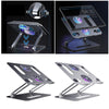 Adjustable Metal Laptop Stand Reading Holder Riser with Cooling Fan Silver