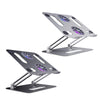 Adjustable Metal Laptop Stand Reading Holder Riser with Cooling Fan Silver