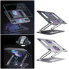 Adjustable Metal Laptop Stand Reading Holder Riser with Cooling Fan Silver