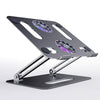 Adjustable Metal Laptop Stand Reading Holder Riser with Cooling Fan Grey