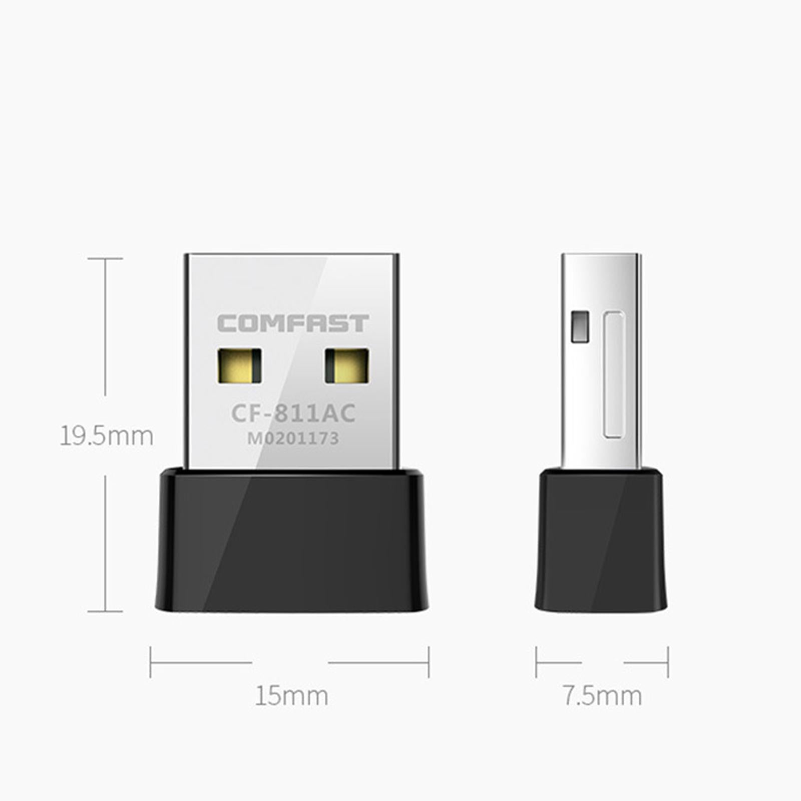 Portable Mini USB 2.0 WiFi Dongle Dual Band 650Mbps Home Network Card